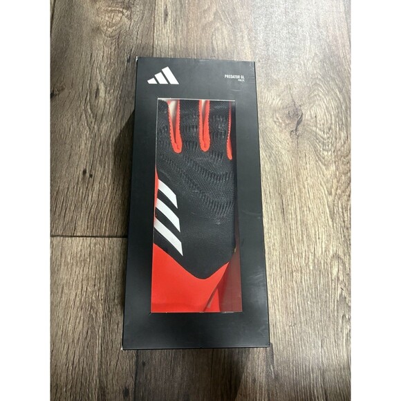 adidas Predator Pro PROMO Goalkeeper Gloves Black Red Yellow IQ4023 Men Size 12 - Picture 1 of 8